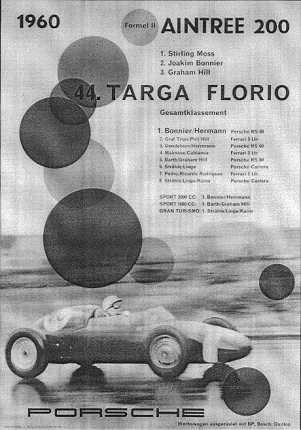 Poster: Formel II Aintree 200, 44. Targa Florio, Gesamtklassement