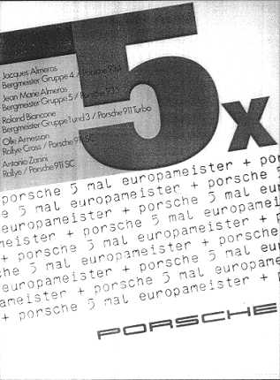 Porsche 5 X Europameister