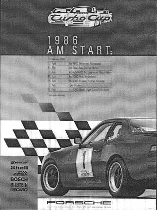 Turbo Cup, 1986 am Start:
