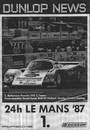 Dunlop News, 24h Le Mans '87, 1.
