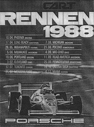 Cart Rennen 1988, (Termine)