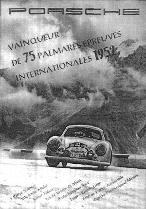 Porsche Vainqueur de 75 Palmares Epreuves Internationales 1952