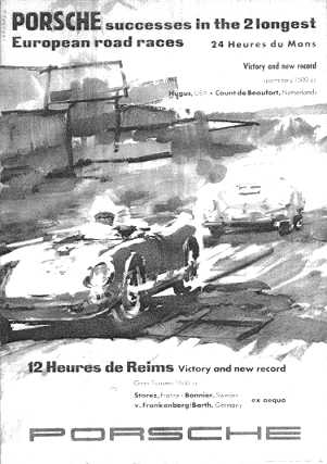 Porsche successes in the 2 longest European road races, 12 Heures de reims
