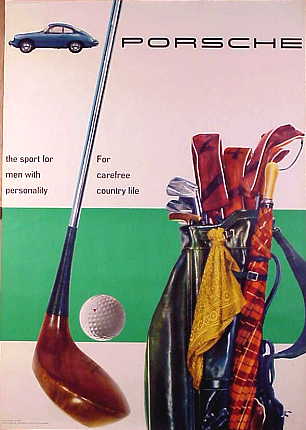 Poster: 356 W/Golf Clubs 1962