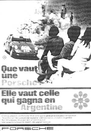 Poster: Que vaut une Porsche?, Elle vaut celle qui gagna en Argentine