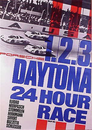 Poster: 1-2-3 Daytona 24 Hour Race