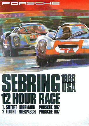 Poster: Sebring 1968 USA 12 Hour Race