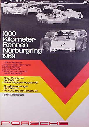 Poster: 1000 KM-Rennen Nurburgring 1969