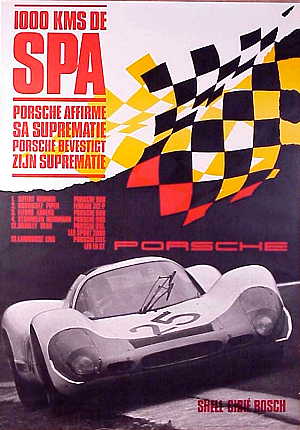 Poster: 1000 kms de Spa, Porsche Affirme Sa Suprematie