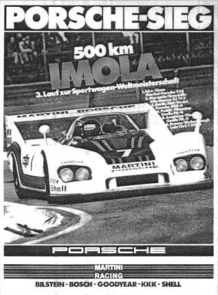 Poster: Porsche-Sieg, 500 km Imola, 3. Lauf zur Sportwagen-Weltmeisterschaft