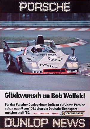 Porsche, Glukwunsch an Bob Wollek!