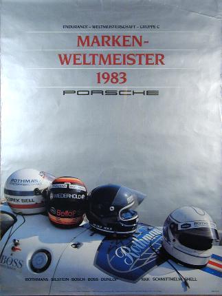 Poster: Marken-Weltmeisterschaft 1983 Porsche, Endurance-Markenweltmeisterschaft Gruppe C