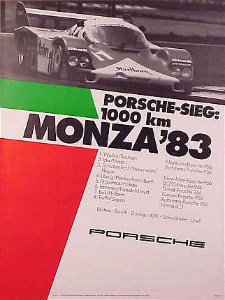 Porsche Sieg: 1000 km Monza 83