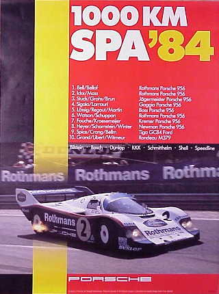 Poster: 1000 km SPA '84