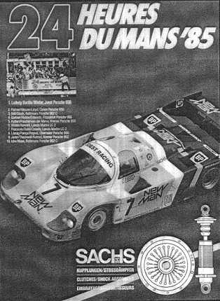 Poster: 24 Heures du Mans '85, Sachs