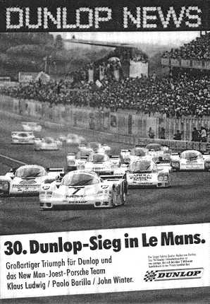 Poster: Dunlop News, 30. Dunlop Sieg in Le Mans