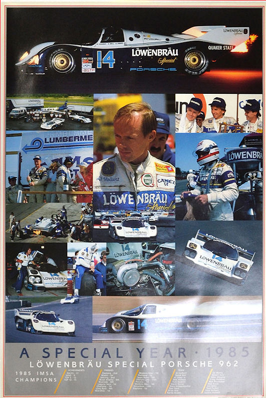 Poster: A Special; Year - 1985, Lowenbrau Special Porsche 962, 1985 IMSA Champions