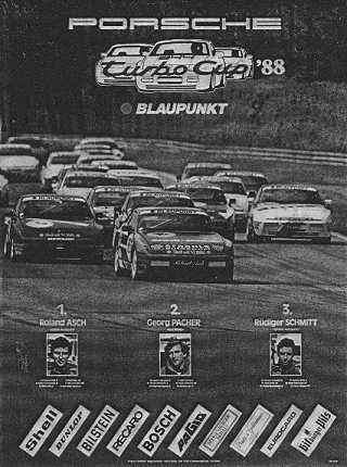 Porsche poster: Porsche Turbo Cup '88, Blaupunkt