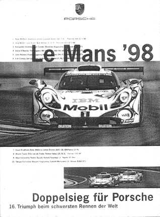 Le Mans '98, Doppelsieg fur Porsche (Endergebnis)