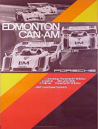Vintage Porsche Factory Poster Edmonton Can-Am