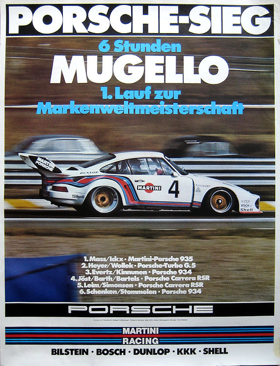 Porsche-Sieg, 6 Stunden Mugello, 1. Lauf zur Markenweltmeisterschaft 1976