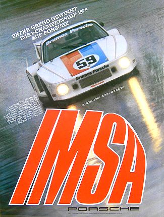 Vintage Porsche Factory Poster Peter Gregg Gewinnt IMSA-Championship 1979, IMSA Porsche