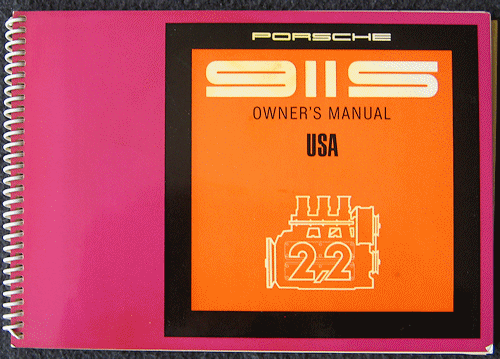 Porsche 911S Driver's Manual - Edition 71