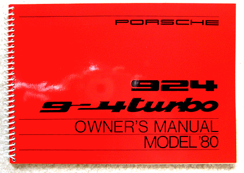 Porsche 924/924 Turbo Owner's Manual - 1980